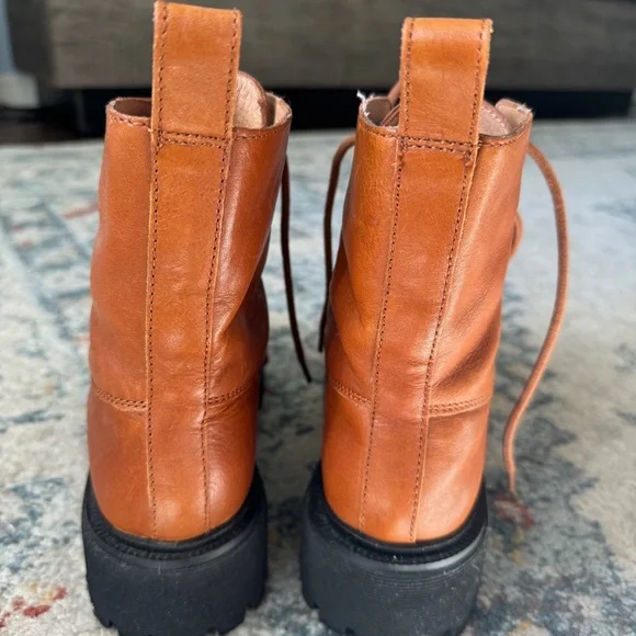 MADEWELL RAYNA like new cognac leather combat boots - Picture 4 of 7